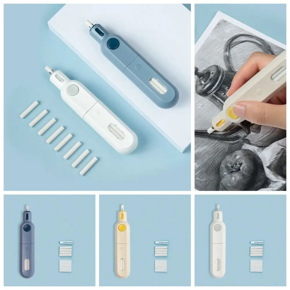 Less Rubber Debris Electric Eraser with Refills Core Replacement Leave No Mark Pencil Wiping Eraser‘ Traceless Labor-saving