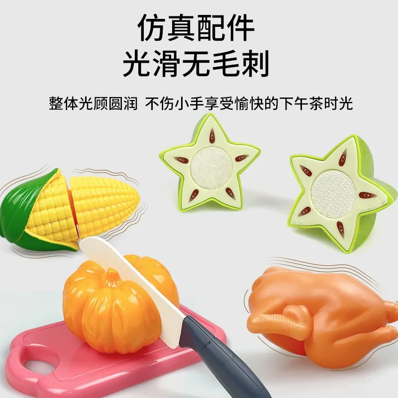 Kinderen spelen huis keuken koken speelgoed baby gesneden fruit groenten koken volledige set jongens en meisjes simulatie keukengerei speelgoed