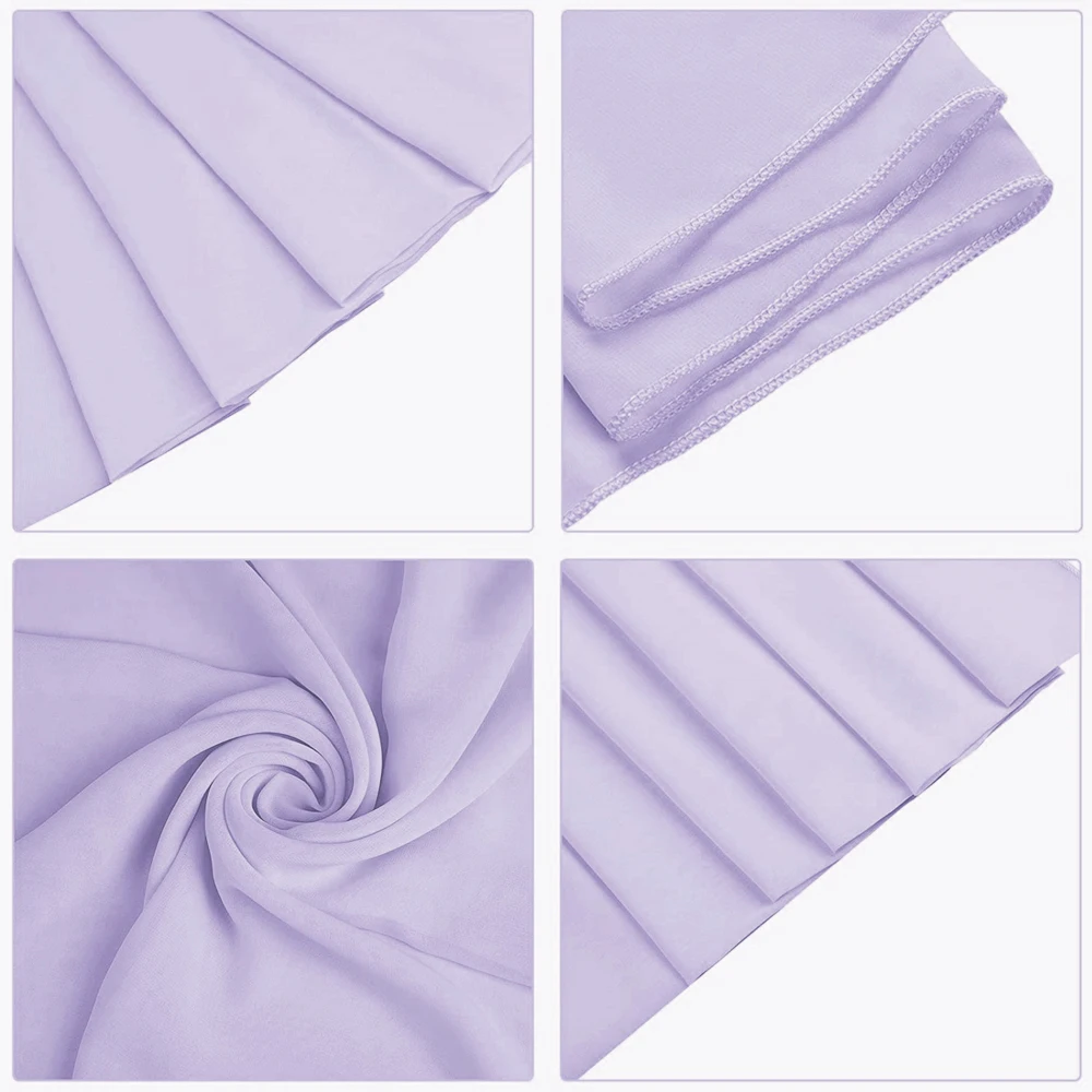 Solide bunte weiche Chiffon Tisch läufer romantische Boho Tisch läufer für Hochzeit Geburtstags feier Braut dusche Tisch dekoration