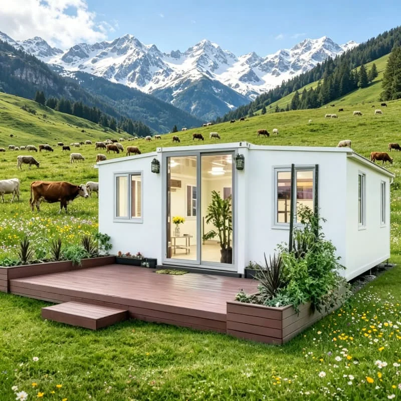 Foldable Tiny Cabin Folding Container House Customized Thermal Resistant Prefab Building for Forest Hunting Lodge Off Grid Sale
