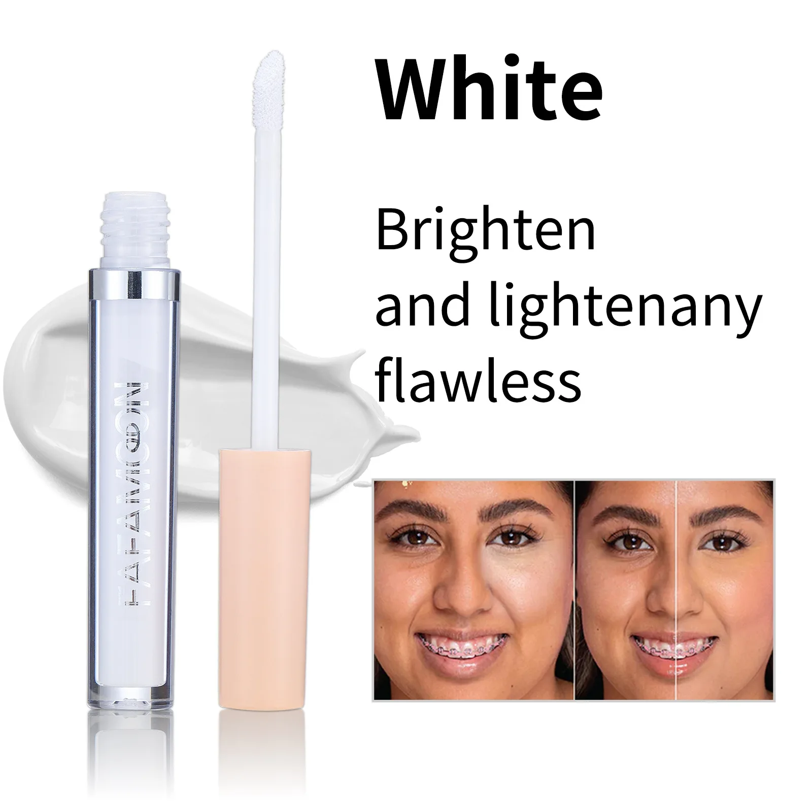 FAFAMOON 7 สี ปรับสีผิวให้กระจ่างใสและปกปิดฝ้า คอนซีลเลอร์เพื่อขจัดรอยคล้ํา คอนซีลเลอร์พาเลทติดทนนาน