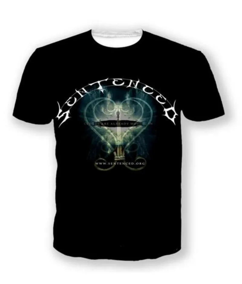 

New Fashion Men/Women Sentenced-Band 3D Print Short Sleeve T-Shirt Fashion T Shirt Sport Hip Hop Summer Tops T066
