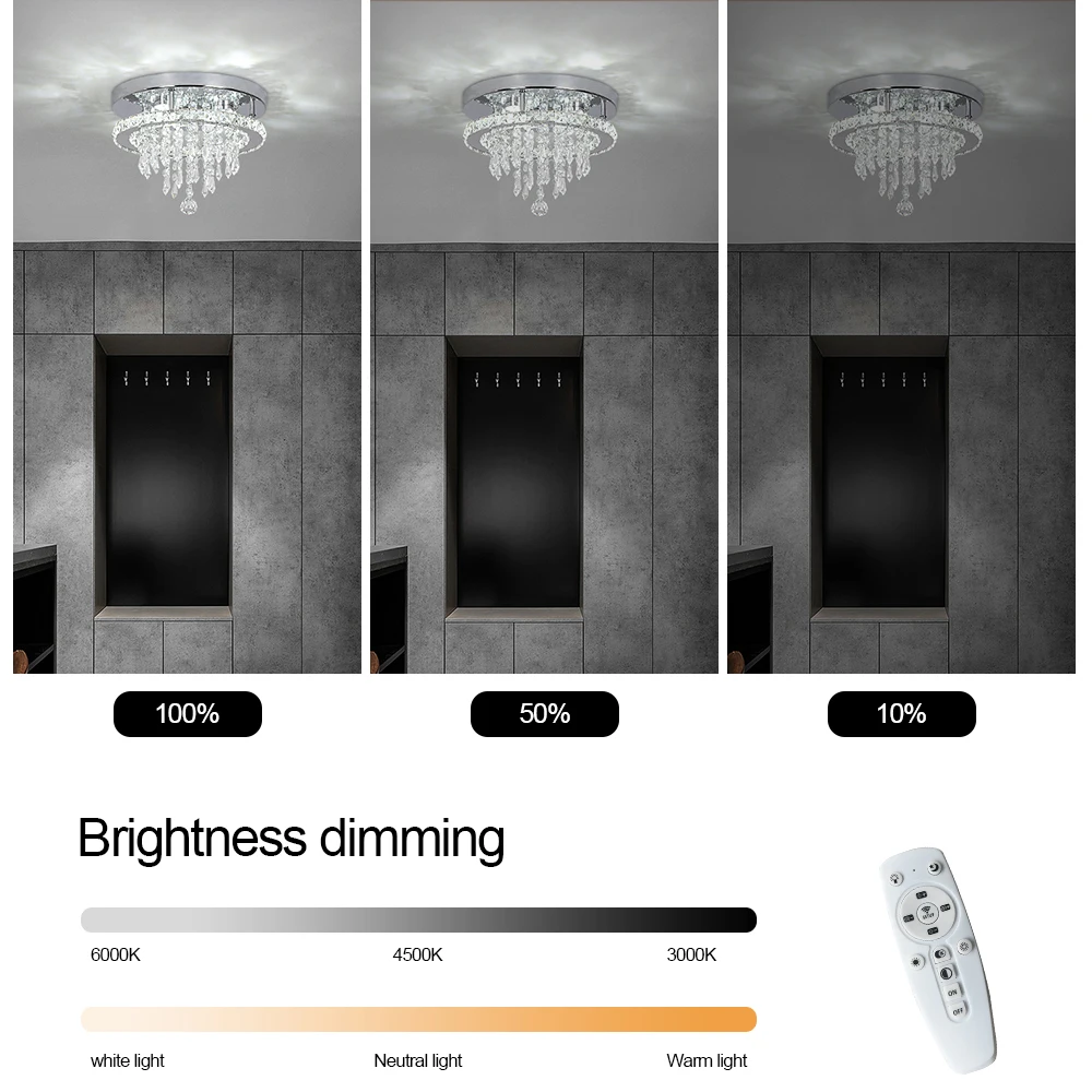

Modern Pendant Light Led Crystal Drop Ceiling Lamp Home Decor Chandelier Fixture Lamparas Luminaire Living Room Kitchen Lustres