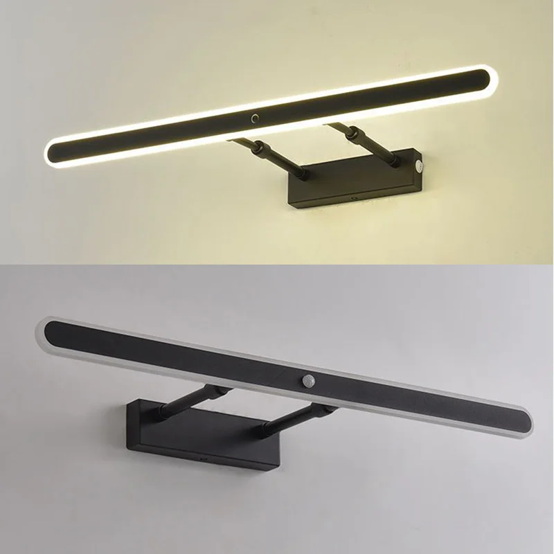 Imagem -02 - Sensor de Movimento Espelho Luz Led Wall Lamp Banheiro Wall Light 40cm Ac85 265v Iluminação Interior Home Decor Quarto Wall Sconce