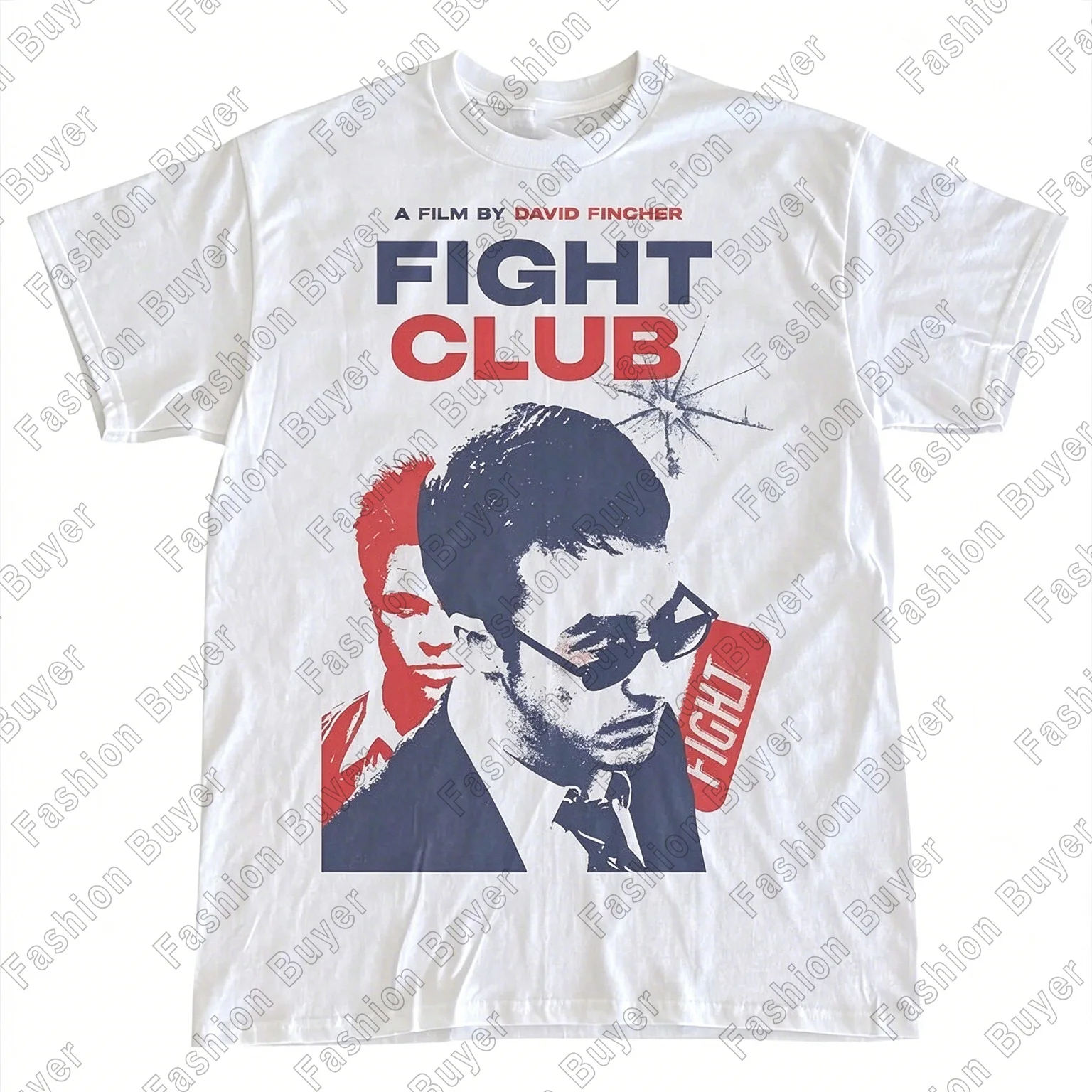 2026 Men'S Vintage Fight Club Movie Graphic T-Shirt David Fincher Film Design with Red Text Retro 90s Cinema Tee Clothing
