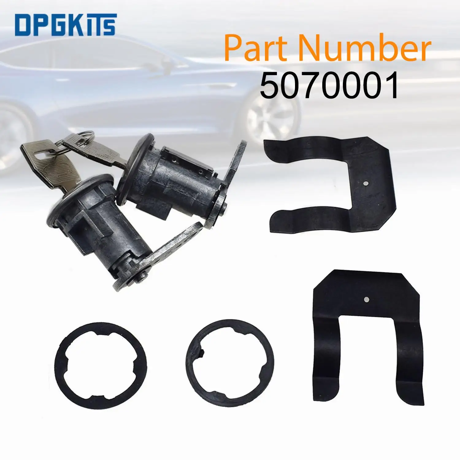 1Set 5070001 Auto Door Lock Cylinder With 2 Keys For Ford E-150 250350 Econoline Mercury Mustang Custom F100 F150 F250 F350