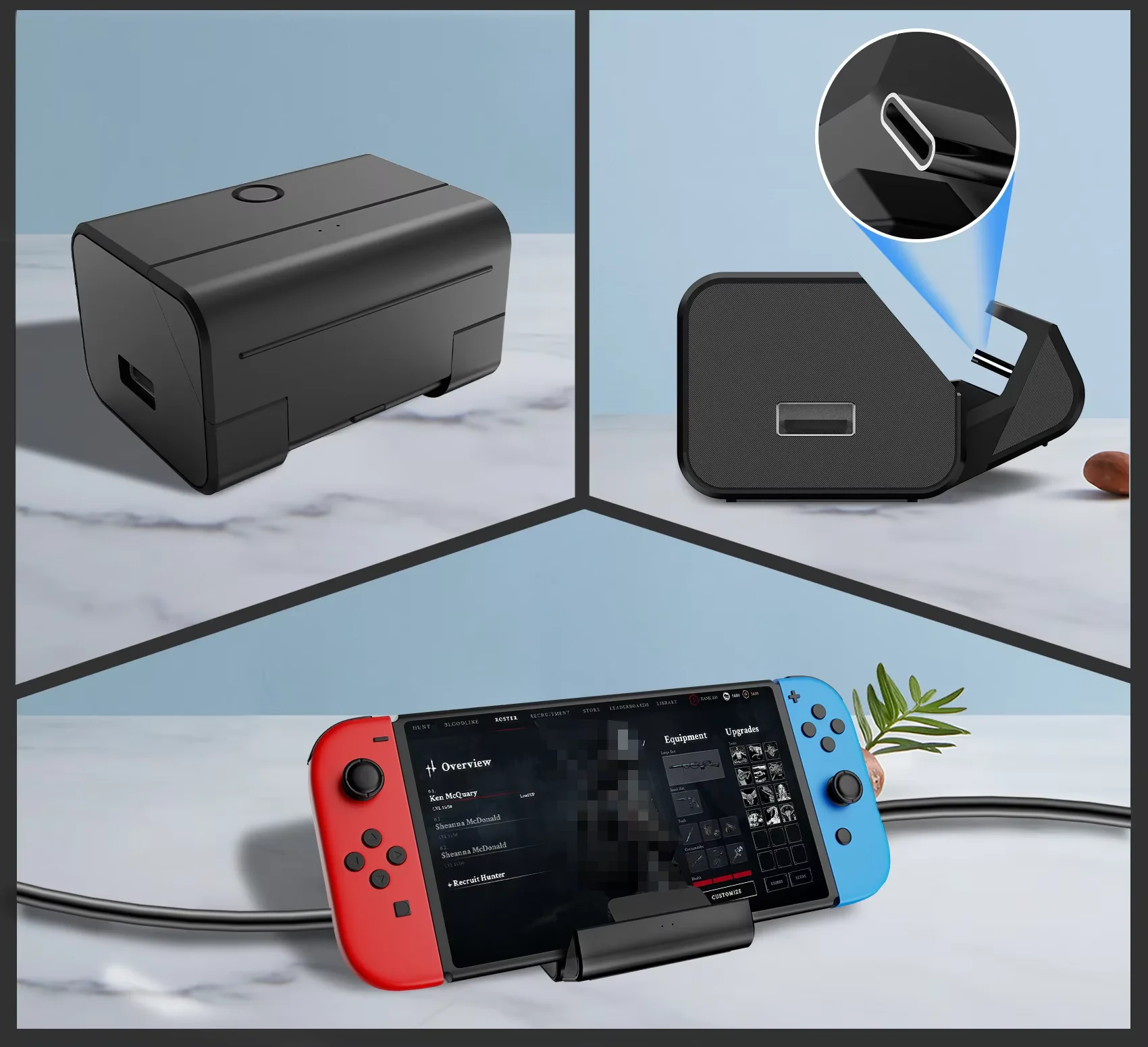 

Док-станция для телевизора для Switch, портативная зарядная подставка и FHD-адаптер с дополнительным портом USB 3.0, зарядная док-станция для Switch/Switch Lite