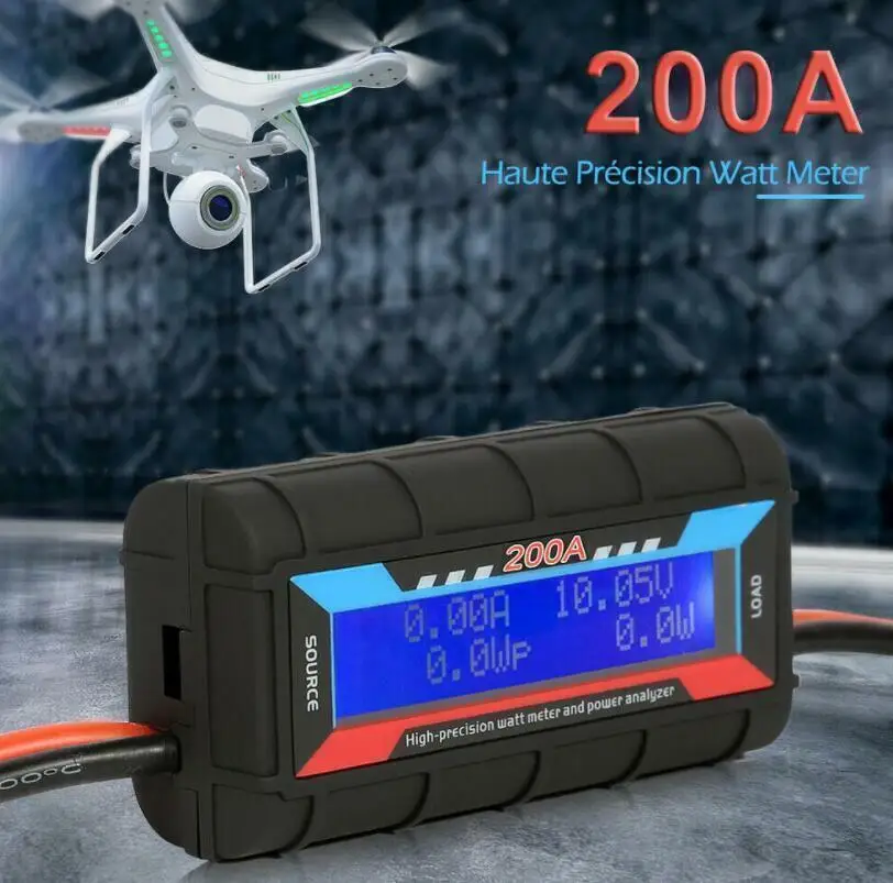 200 A Высокоточный пульт дистанционного управления ватт анализатор мощности батареи напряжение инструментальный усилитель ЖК-экран-