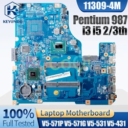 11309-4M For ACER V5-571P V5-571G V5-531 V5-431 Notebook Mainboard Pentium 987 i3 i5 2/3th Gen Laptop Motherboard Full Tested