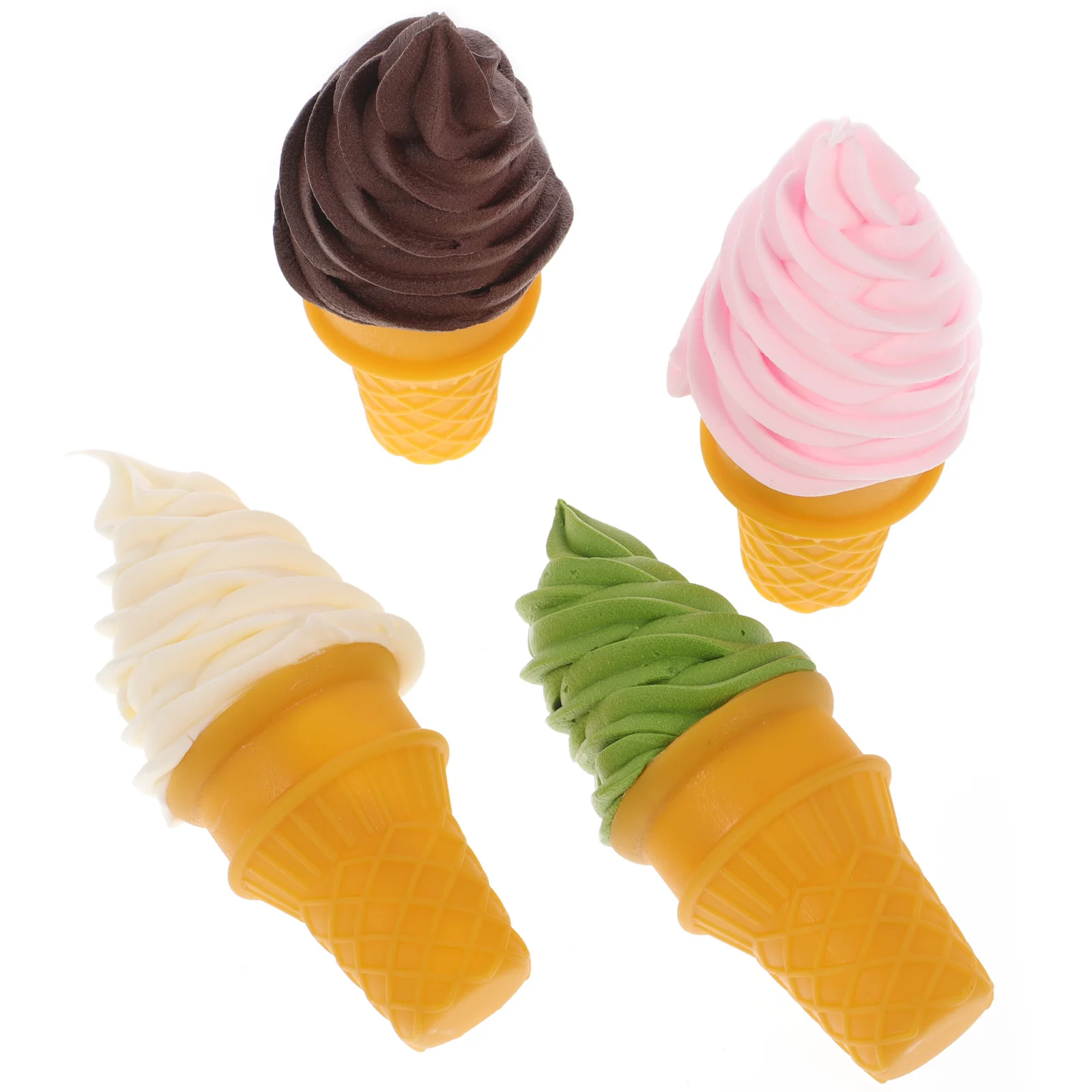 4 Pcs Simulation Ice Cream Multi-function Fake Decorative Children Toy Small Camping Party Favors Tabletop Model Interesting