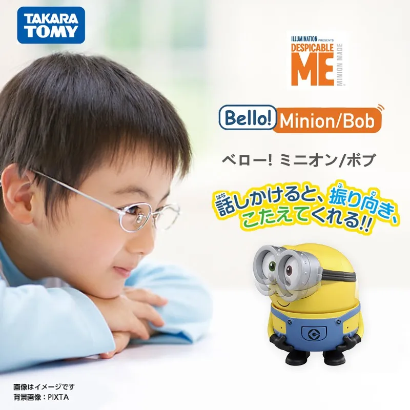 Original Box Despicable Me Anime Minions Doll Can Talk Action Figure Toys for Boys Girls Kids Gift Collectible Model Ornaments