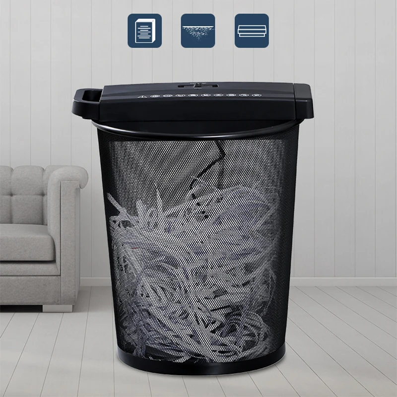 

WS0106B Маленький измельчитель бумаги для офиса и дома, электрический, высокий уровень мощности 2, измельчитель конфиденсной бумаги без забарки