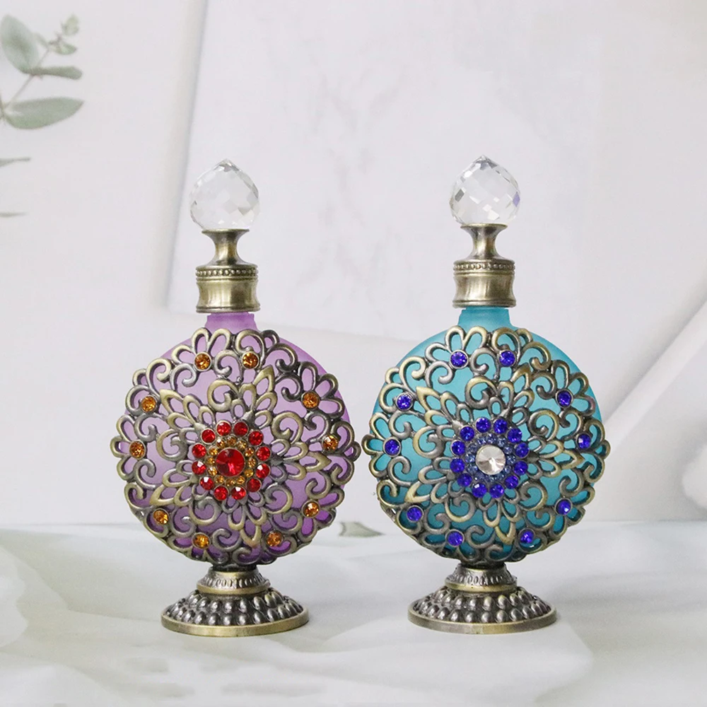 

Vintage 30ml Perfume Bottle Luxury parfum Mini Travel Essentials Oil Glass Dubai Refillable Perfume Refill mini Dropper Bottles
