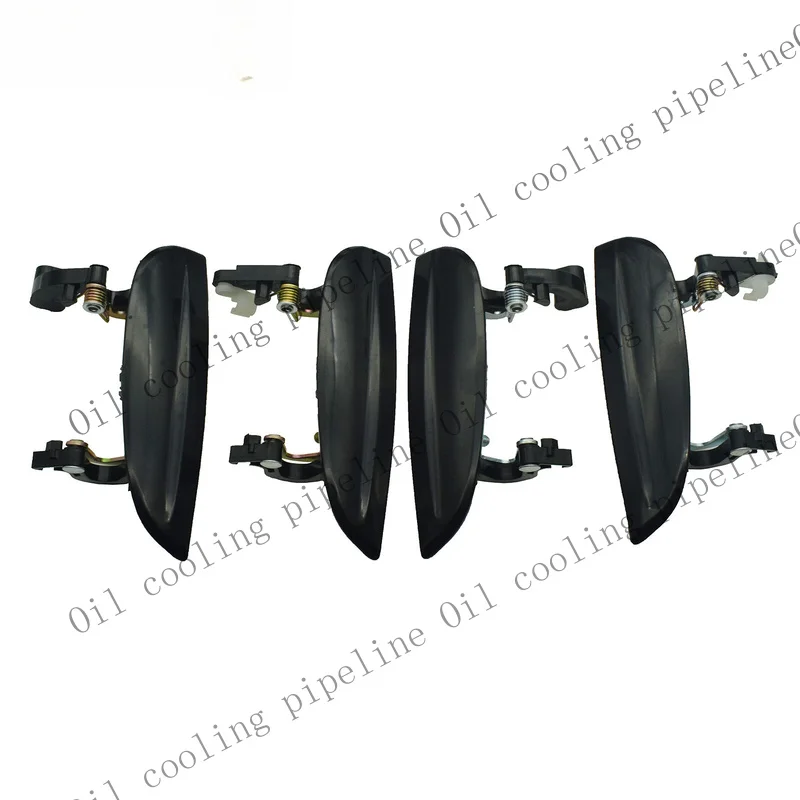 A+ 4PCS Front Rear Left Right Black Exterior Door Handles Set For 2003-2005 Kia Rio