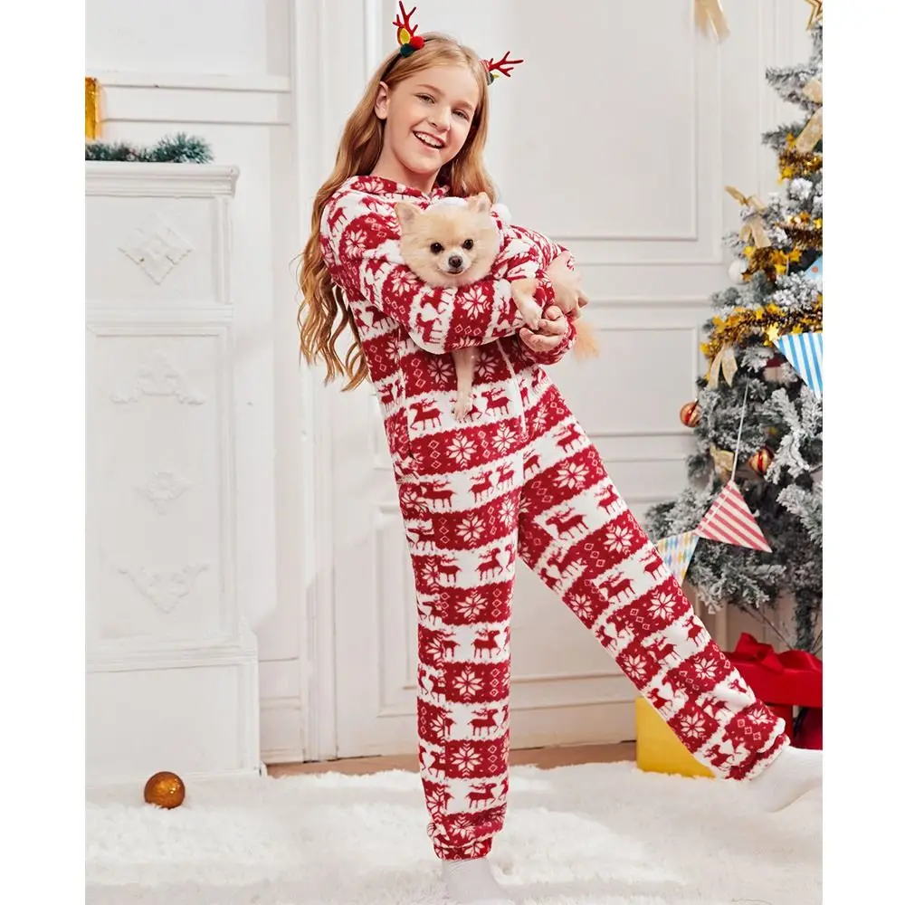 

Cute Winter Warm Cat Dog Clothes Plush Christmas Pet Pajamas Overalls for York Chihuahua