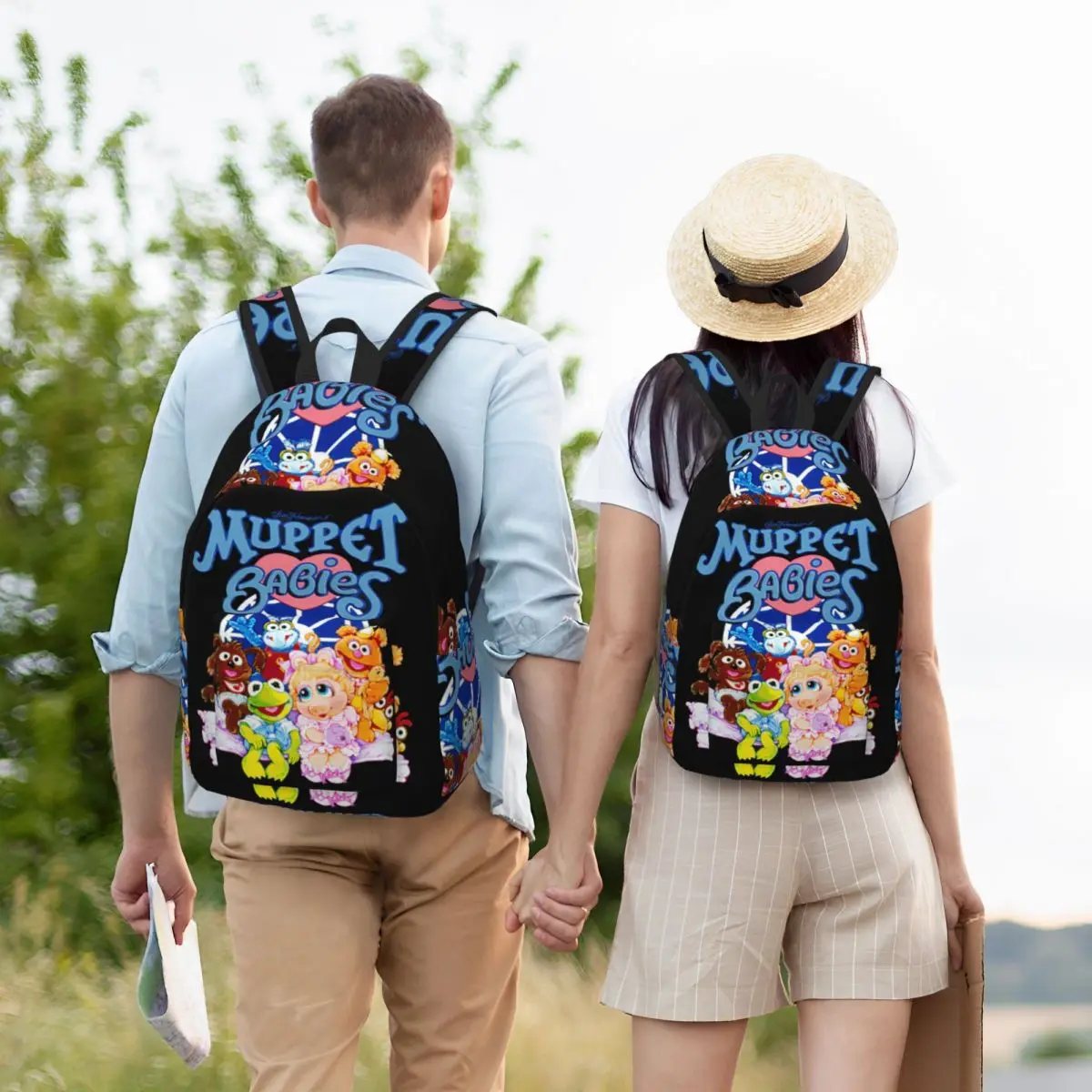Mochila escolar Muppet Babies para estudiantes, mochila de viaje para senderismo, mochila para niños y niñas, bolsos de hombro