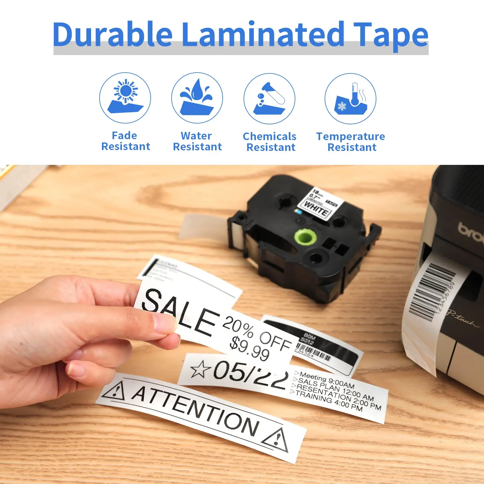 tze-251 Laminated Tape 24mm Compatible for Brother P-touch Label Tape for Brother PTE550W PTD600 PTP710BT Label Printer Ribbon