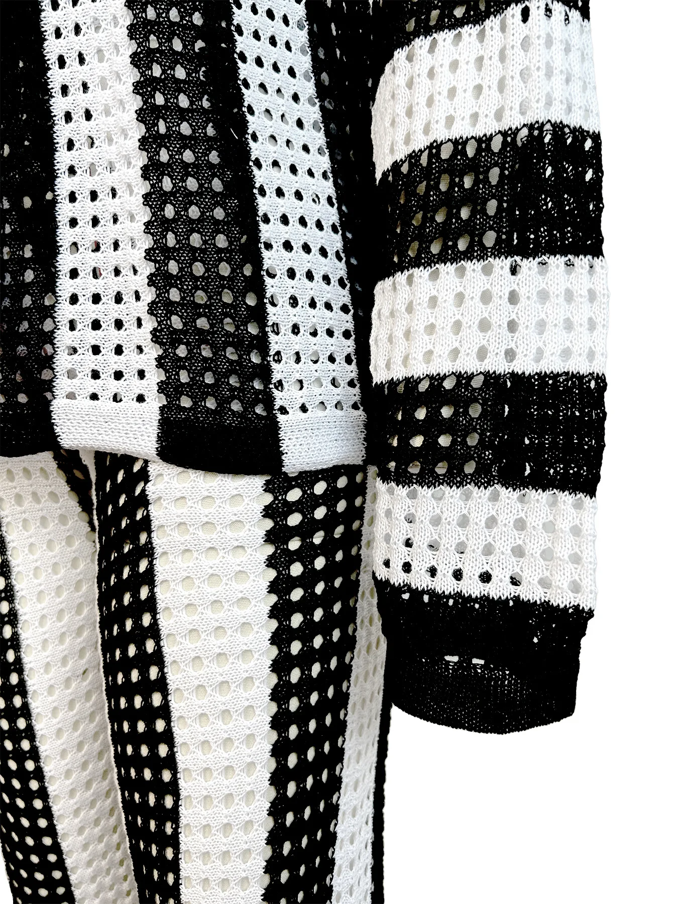 بدلة محبوكة من قطعتين للنساء ، أكمام طويلة ، توب برقبة على شكل حرف V ، سروال بساق واسعة ، ملابس مريحة للسيدات ، جديدة الخريف