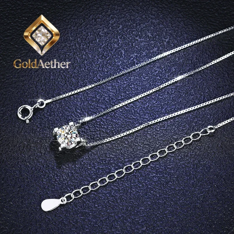 

GoldAether High - End PT950 Platinum Women's Accessories - 1 Carat D Color Moissanite Cow Head Pendant, Excellent Cut, Diamond -