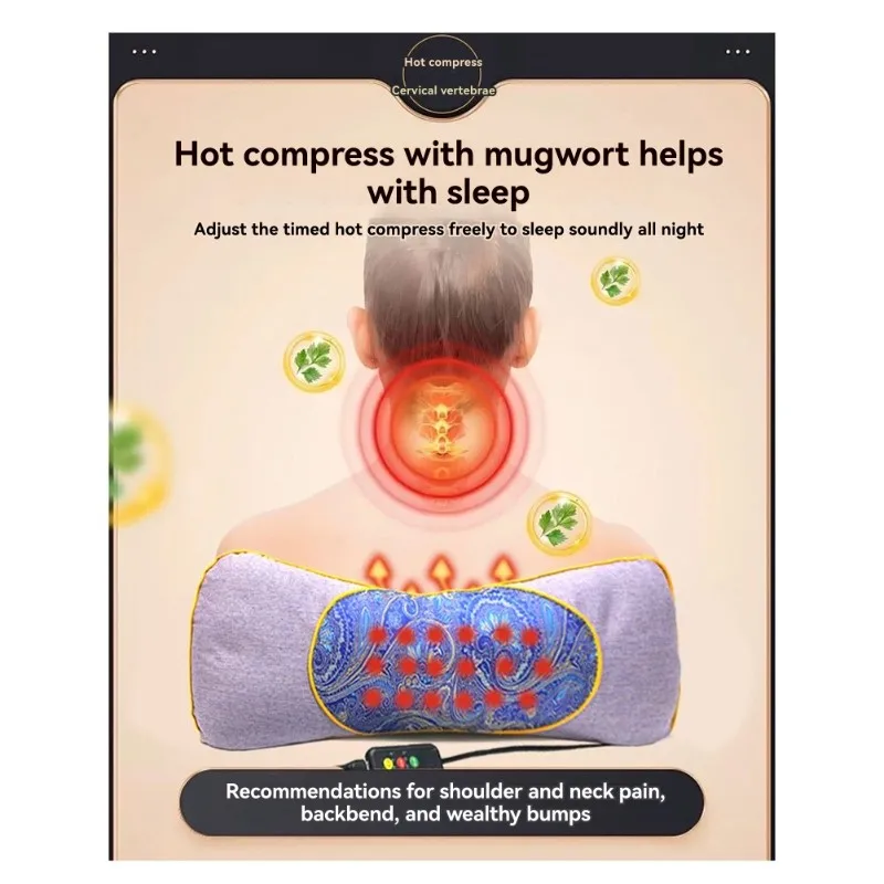 ABMK Intelligent Timing Heat Therapy Red Light Deep Penetration Pillow Mugwort For Neck Care