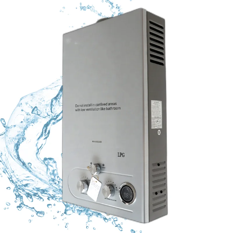 중국 도매 국가 현대 소설 디자인 굴뚝 없는 가스 온수기 10L-18L