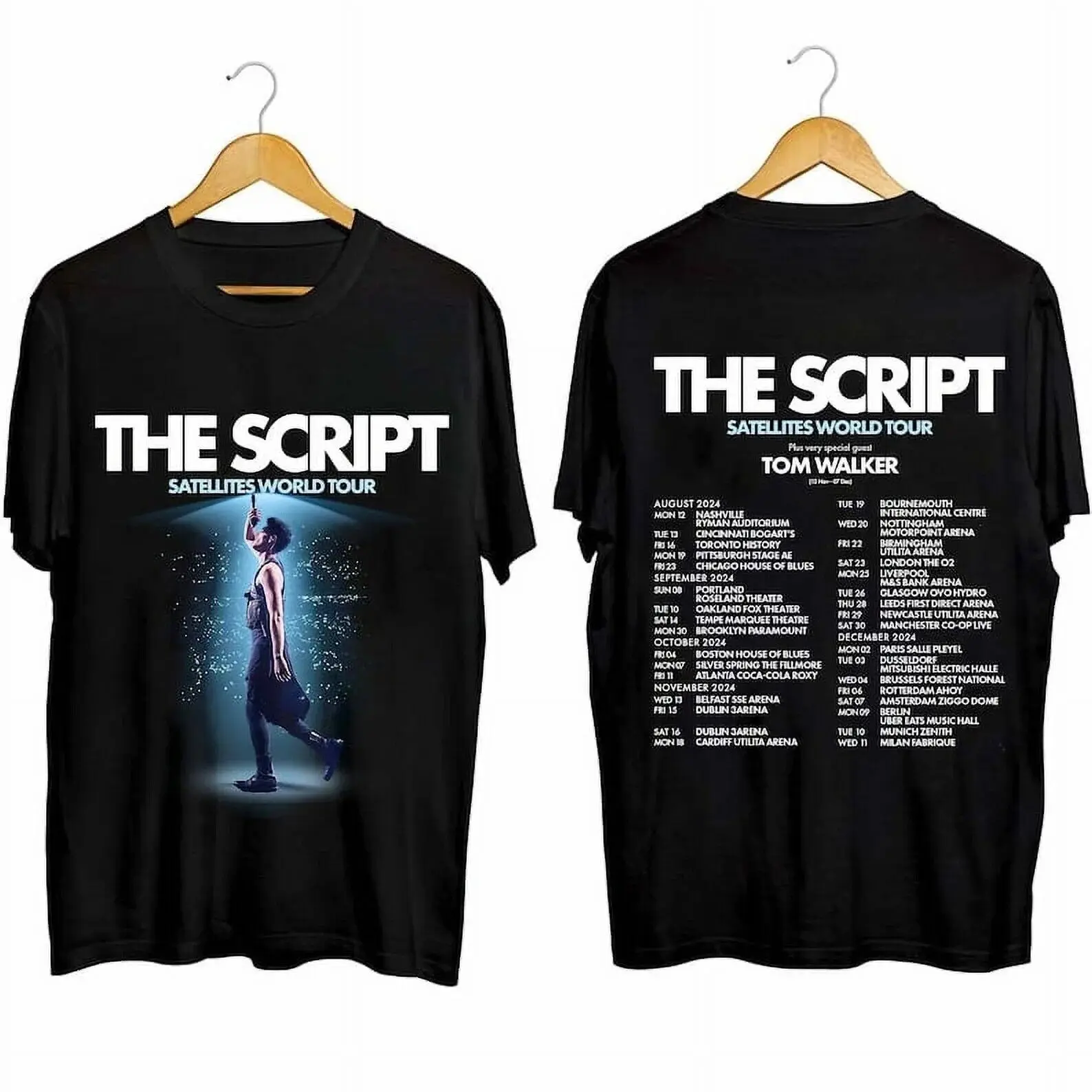 The Script – Satellites World Tour 2024 Shirt, The Script 2024 Tour Tee