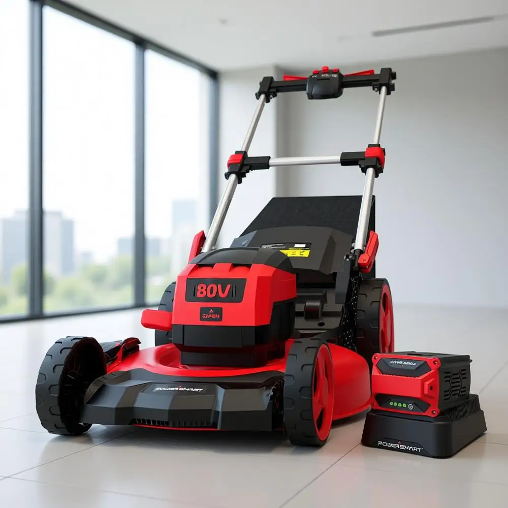 Mesin Pemotong Rumput Tanpa Kabel 22 80V, 3-in-1 dengan Baterai Li-ion 6.0Ah dan Pengisi Daya