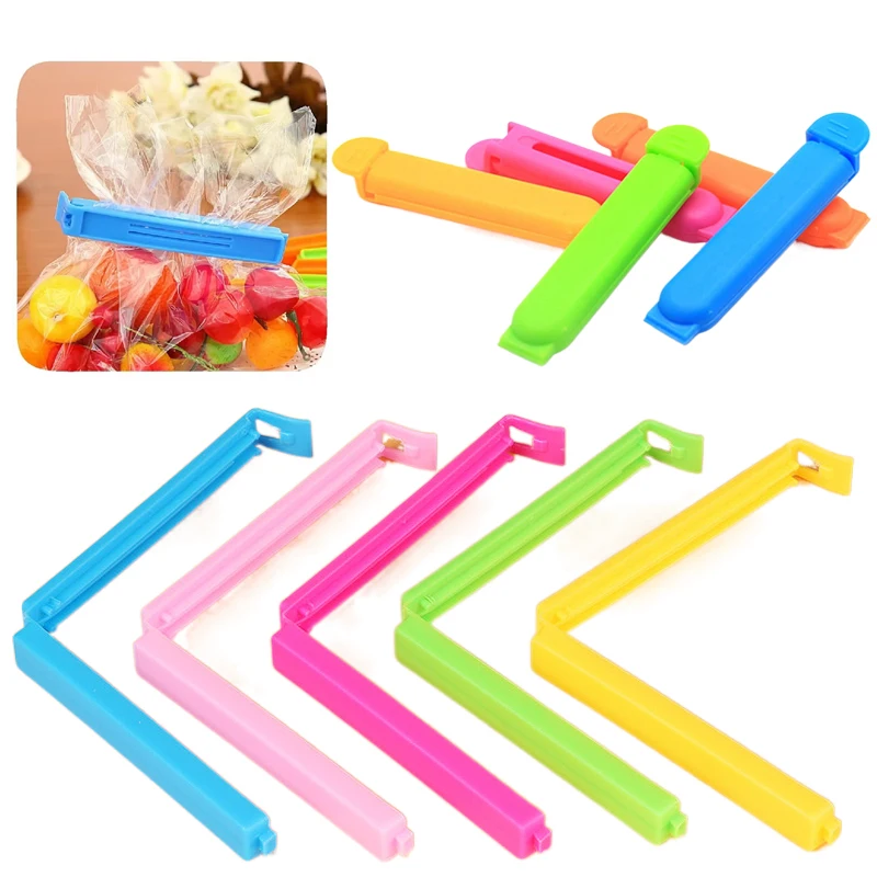 10/20pcs Food Clips Colorful Snack Bags Sealing Clamps Wear-resistant Sealer Bread Condiments Storing Clamp Kitchenware TMZ