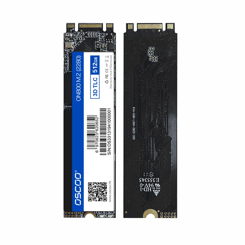 OSCOO SSD M2 SATA 2280 Internal Hard Drive 512GB SATA3.0 6 Gb/s M.2, NGFF 256GB 128GB Suitable For Laptops and Desktops