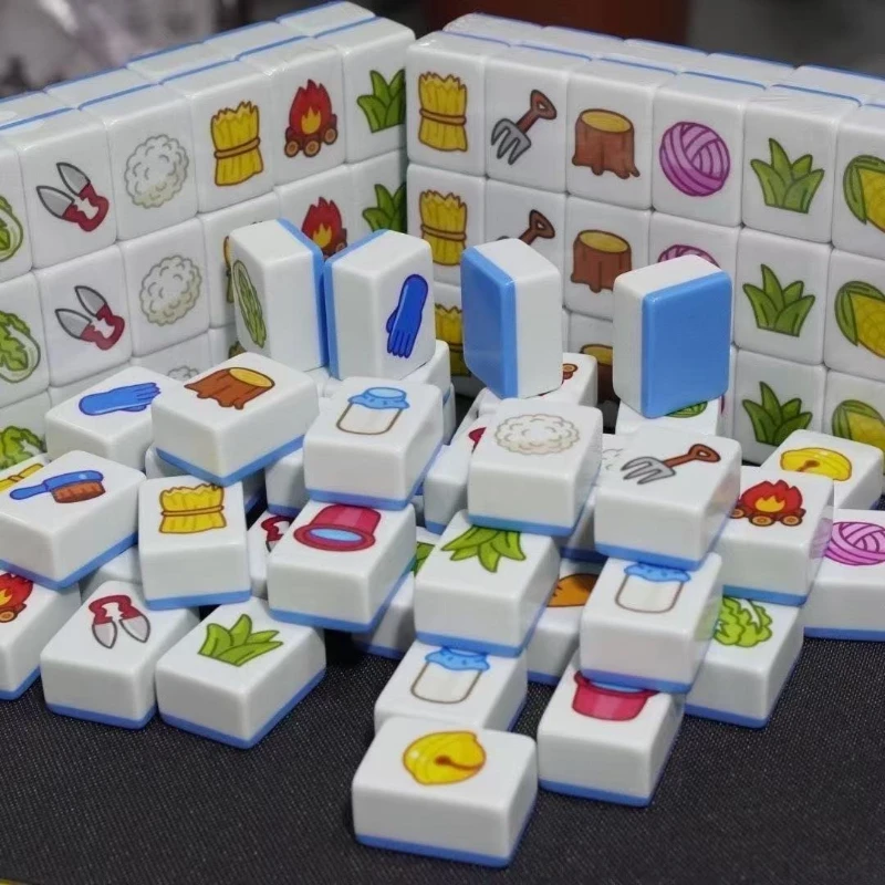 

24mm 48/64 Blocks Seaside Escape Puzzle A Sheep Mahjong Board Game TikTok Popular Fun Multiplayer Game Customized Push Tiles