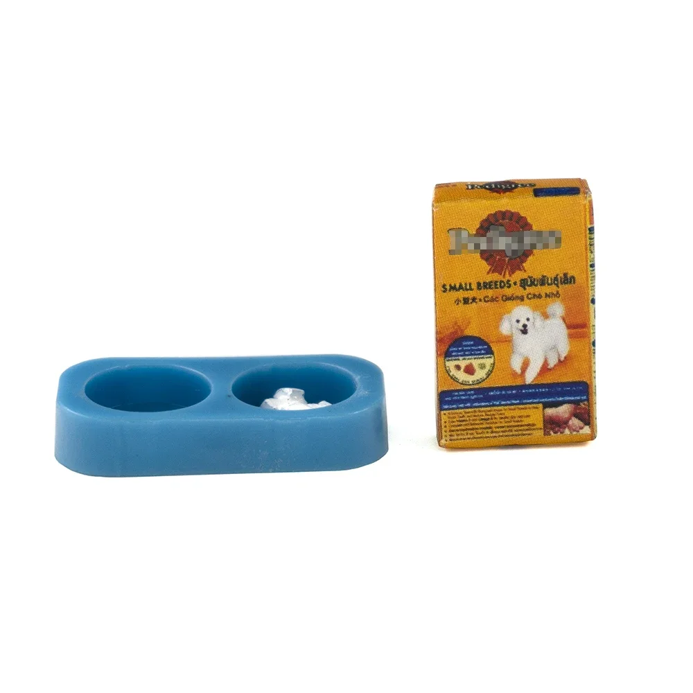 1/12 casa delle bambole in miniatura cane gatto cibo per animali domestici con piatto modello giocattolo per casa delle bambole accessori decorazione ob11 bjd