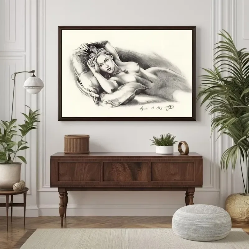 Titanic Movie Heroine Rose Portrait Poster Kate Winslet Sketch Canvas Painting Print Wall Art Picture for Living Room Home Decor