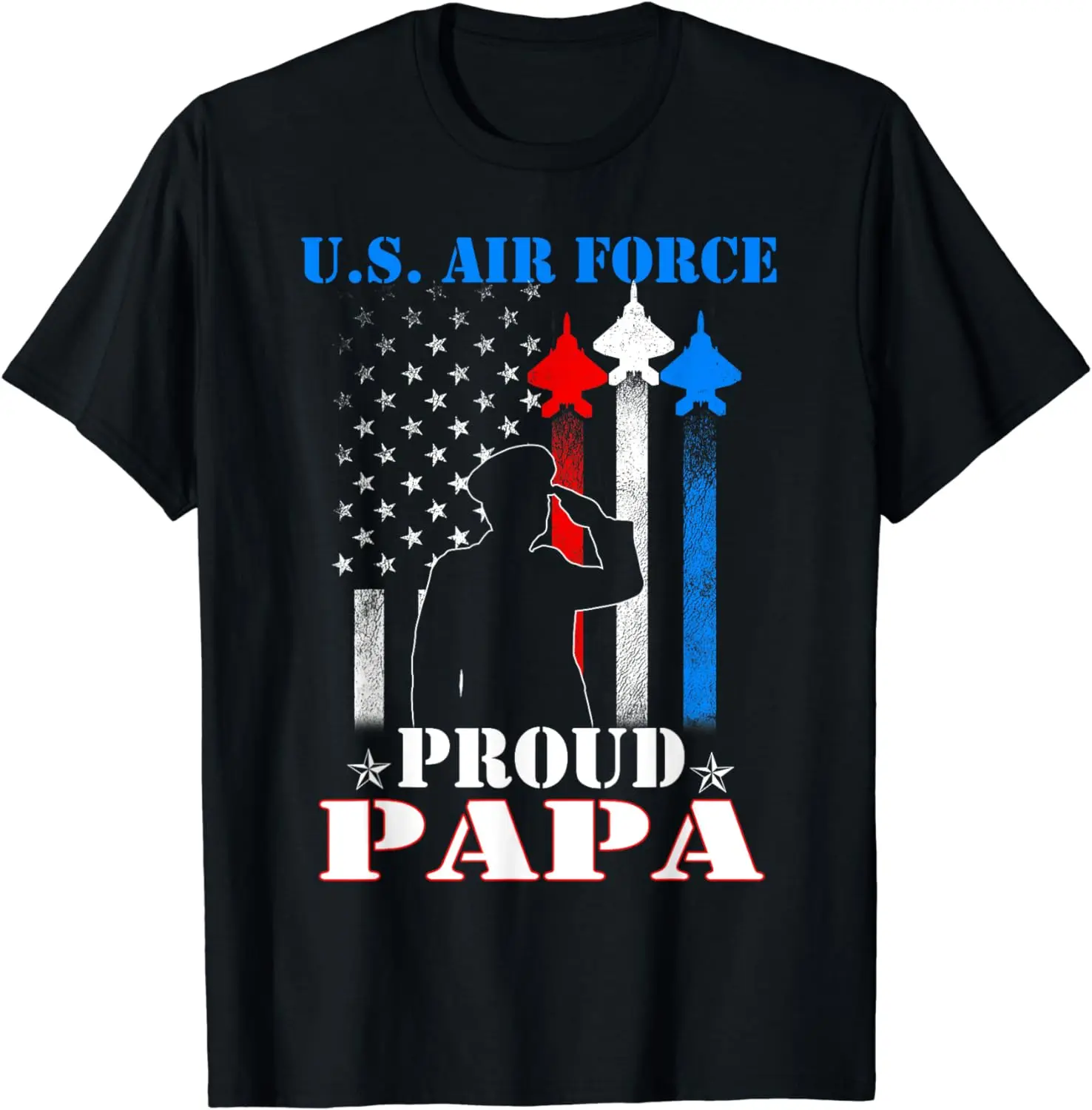 

Proud US Air Force Papa Flag патриотические военные-футболка ВВС США