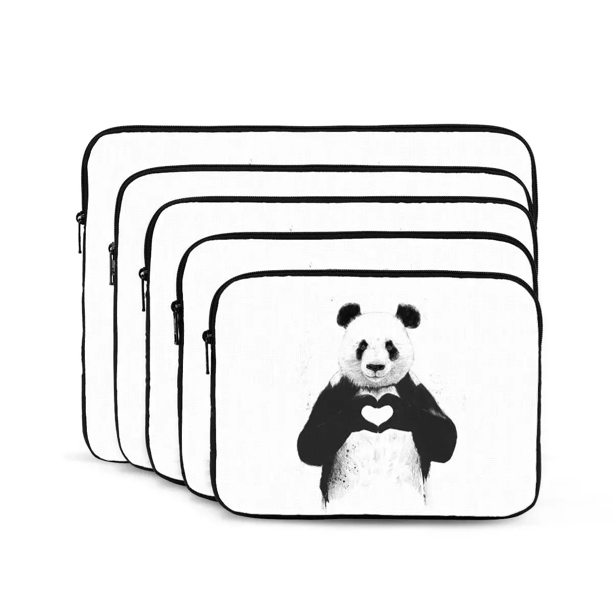 Panda Computer ipad Laptop Cover Case Laptop Sleeve Bag Portable Cover Fundas Pouch