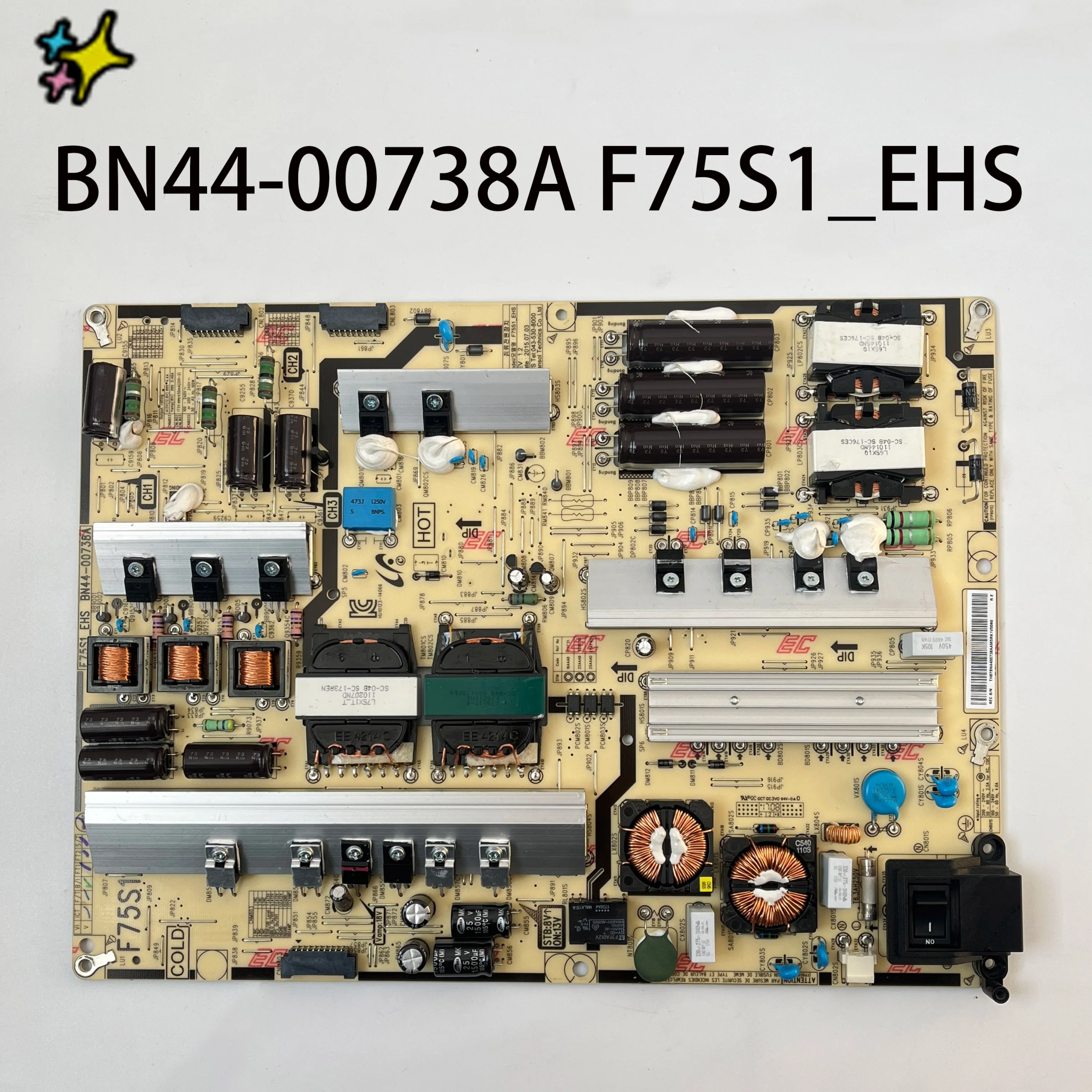 Authentic Original TV Power Board BN44-00738A F75S1_EHS Works Normally And is for LCD TVs LH75DMDPLGC/XL LH75DMDPLGC Accessories