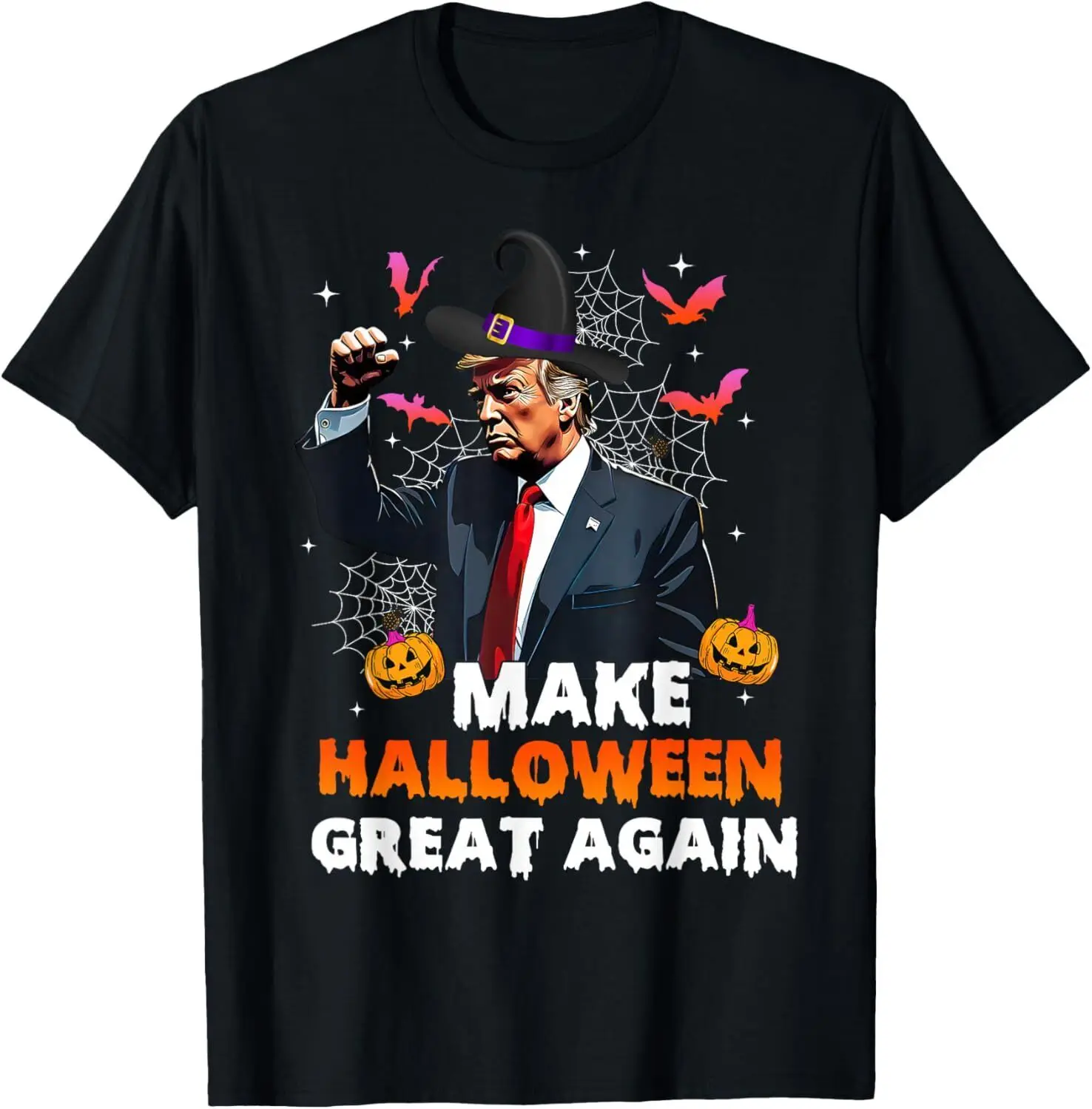 

Make Halloween Great Again Funny Trump Spooky Season Witch T-Shirt S-5XL