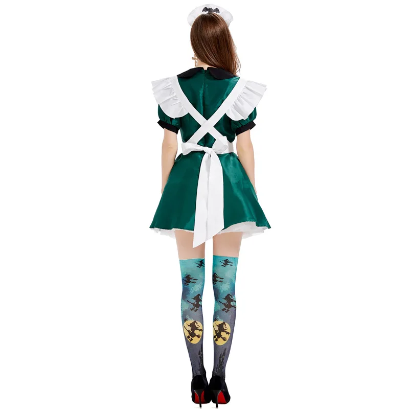 Evil Witch Cosplay Maid Costume loween Castle Theme Dr Apron Set Women's Ethnic Stage Clothing Brand pin anheng