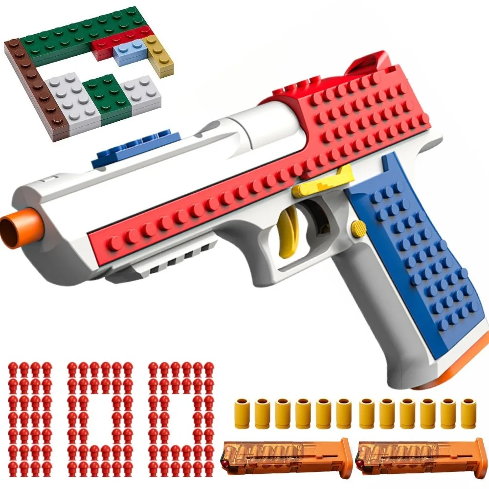 Automatic Shell Ejection Toy Gun Automatic Reloading Rebound for Shooting Game Educational Pistols Model Toys Christmas Gifts