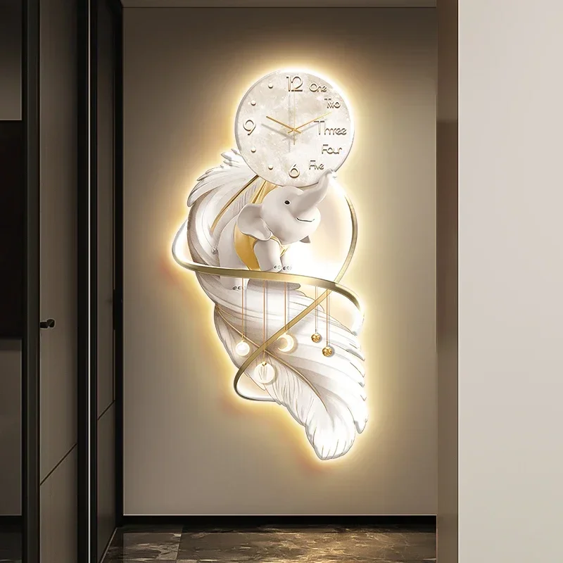 Bedrooms Chinese Style Wall Watch Minimalist Fashion Cartoon Restaurant Wall Clocks Nordic Horloge Pared Living Room Decoration