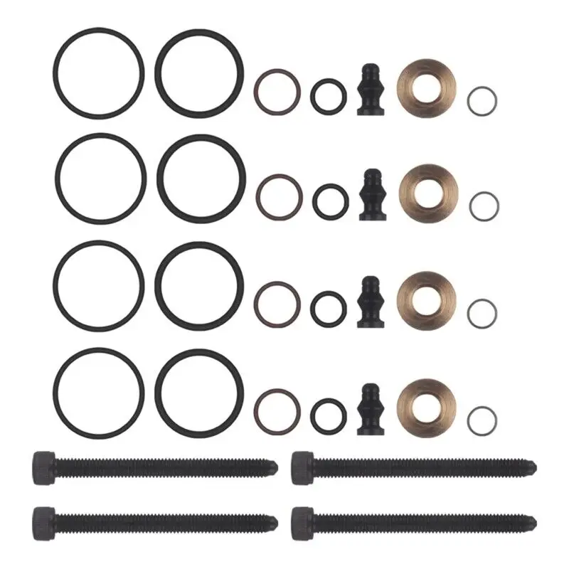 Image of 4-teiliges Einspritzdüsen-Dichtungs- und Klemmschrauben-Reparaturset für Kraftstoffeinspritzdüsen-Dichtung für 1.9 2.0 TDi Audi VW Seat Skoda 038103385 A 1417010997
