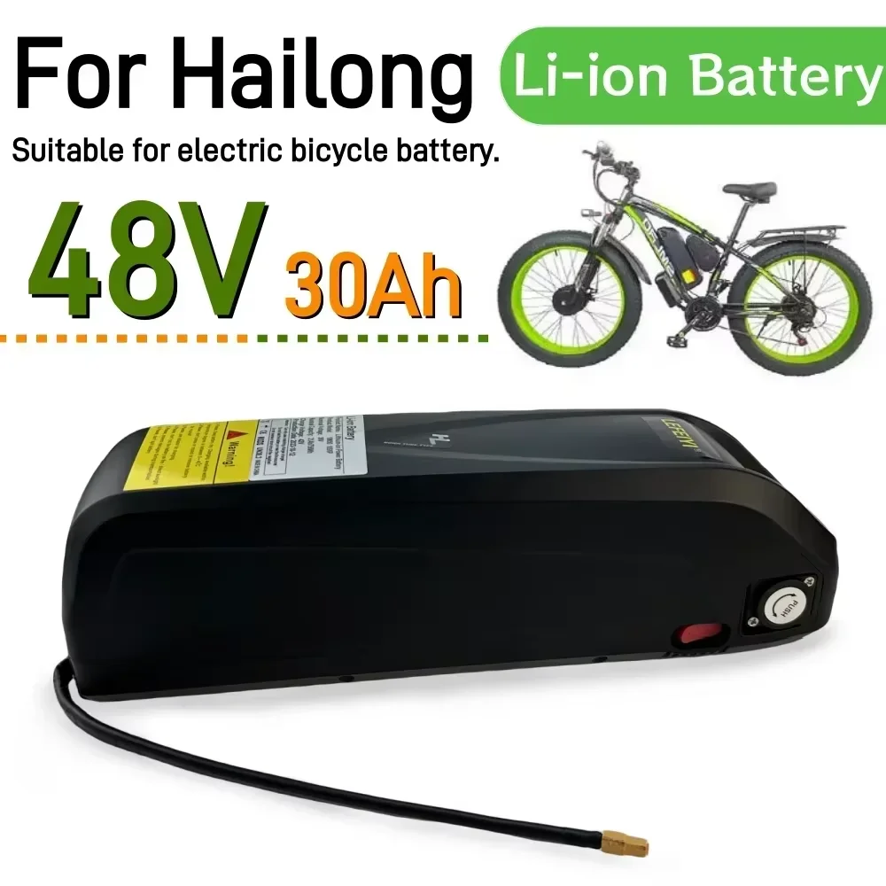48V 30AH lithium battery for Hailong Electrical Bicycle Battery 35A BMS 350W 500W 750W 1000W 18650 35E Power Cell
