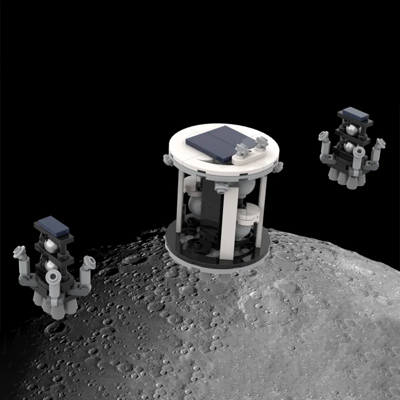 Beresheet 2 Lunar Landers And Orbiter Model MOC Building Bricks War Equipment Modular Technology Gifts Holiday Children Toy Suit