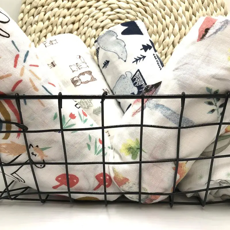 فائقة النعومة 47x47 بوصة 100% الخيزران الطفل بطانية من الموسلين خفيفة الوزن تنفس قماط تلقي بطانية للرضع حديثي الولادة #1