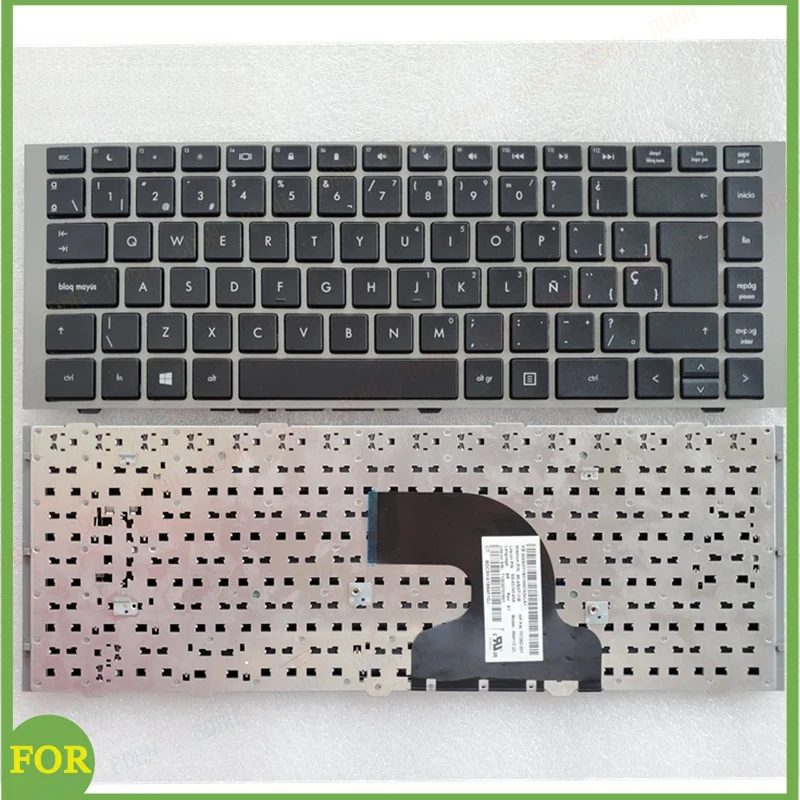 

Новая клавиатура для ноутбука HP Probook 4440S 4440 4441 4441S 4445 4445s 4446 4446S с серебристой рамкой (US/SP)