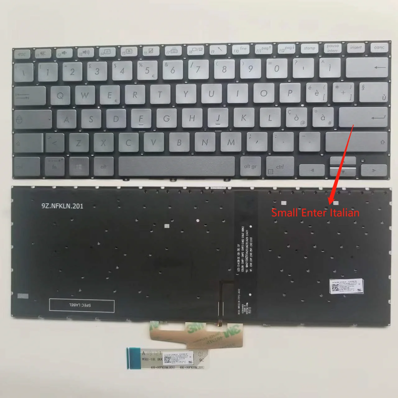 New US/FR/BE/IT/PO/RU Keyboard For Asus ZenBook Flip 14 UX462 UX462DA UM462 0KNB0-262NUS00 With Backlit French Italian Russian