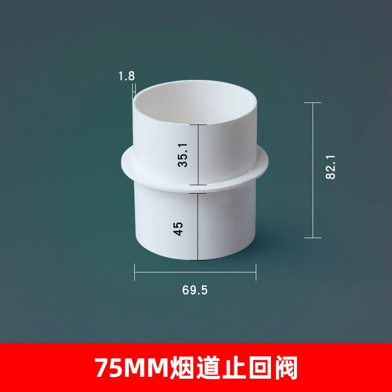 Draft Blocker Damper Ventilation Check Valve Draught Back Shutter for Inline Ducting Kitchen Home Ventilation Grill