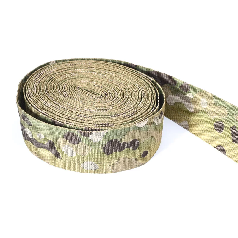 25/38/50mm di larghezza caccia Tactical Outdoor MC Jacquard Strap fai da te Molle Belt Strap Band Tape