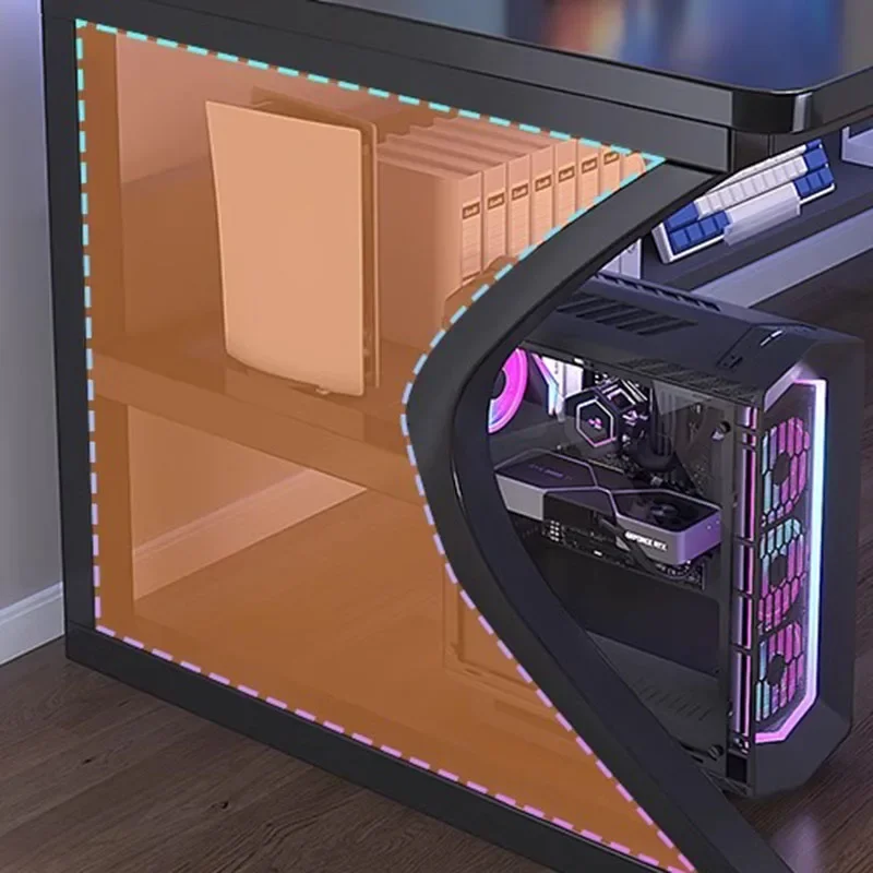 Study Monitor Computer Desk Crafting Space Saving Executive Organizer Coffee Computer Desk Gaming Corner Office Furniture