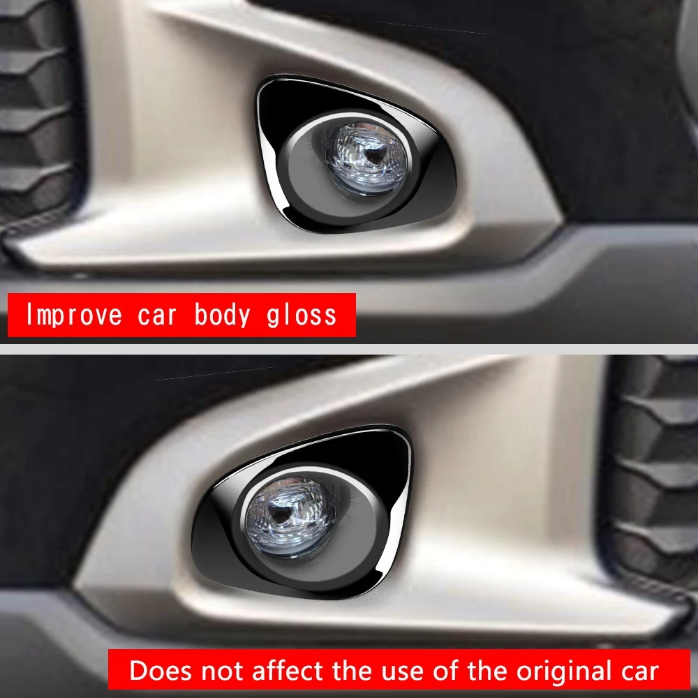 For Toyota Corolla Cross 2021 2022 Glossy Black Front Fog Light Lamp Cover Trim Foglight Bezel Decoration Frame image 4