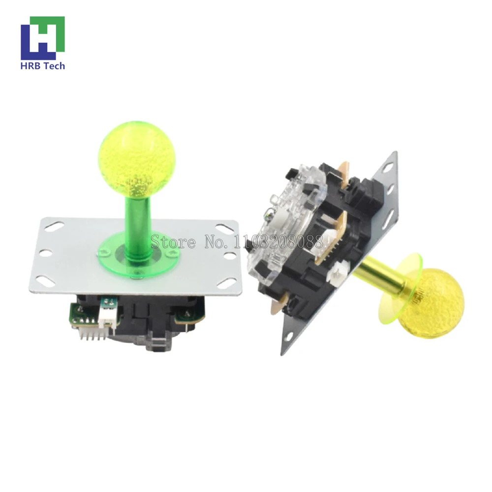 1pcs Good Quality Led Illuminated  Joystick With Clear Ball Top 5Pin PCB Board 4 Way 8 Way Stick For Zero Delay Arcade